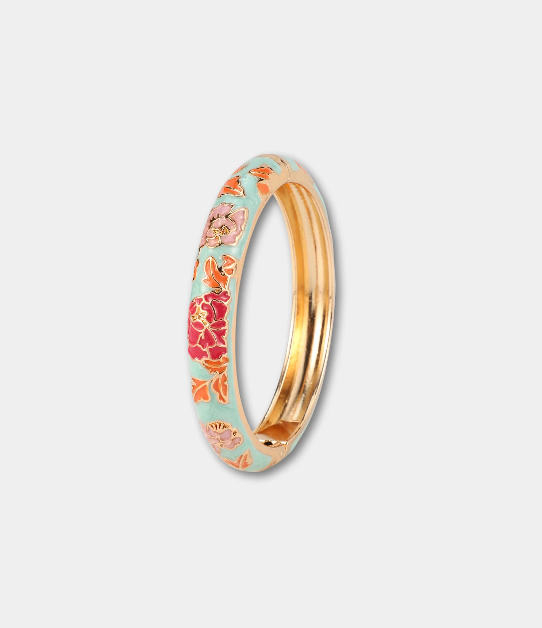 VIENNA ENAMEL BANGLE VIVID IN LIGHT GREEN