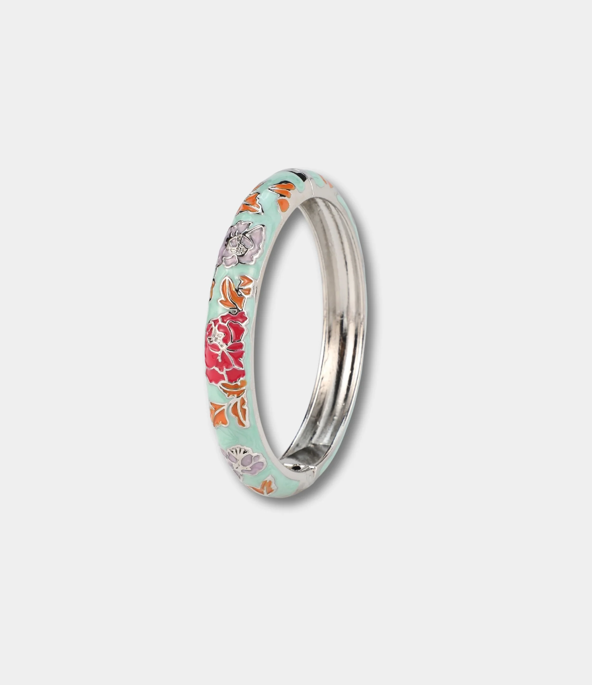 VIENNA ENAMEL BANGLE VIVID IN LIGHT GREEN - Image 2