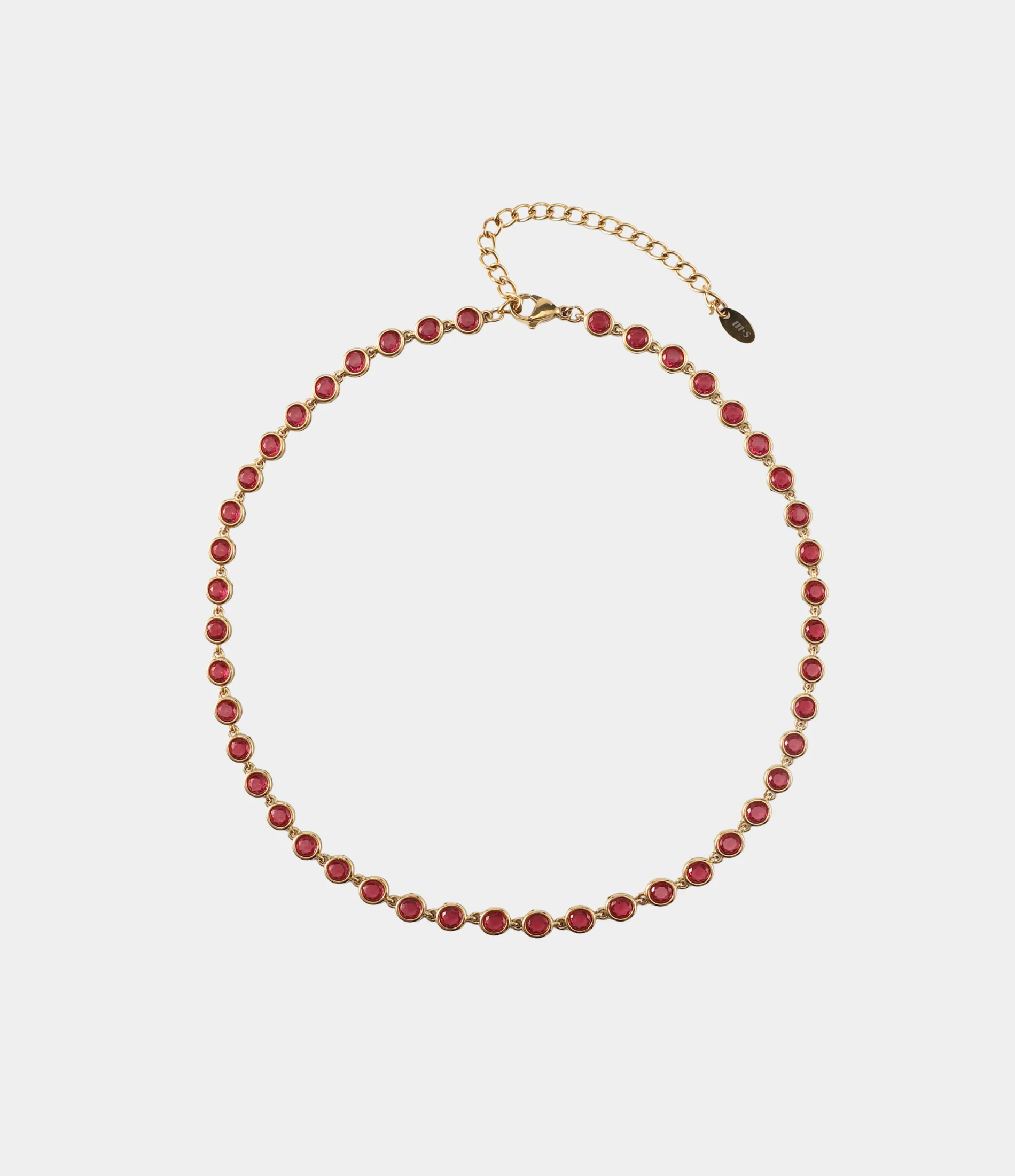 VIVIAN NECKLACE IN RED - Image 3